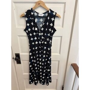 Leota‎ Felicity Sleeveless Dress Stitch Fix Midnight Moon Faux Wrap Aneeka Small
